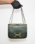 Constance 23cm Lizard Skin in Vert Fonce, front view